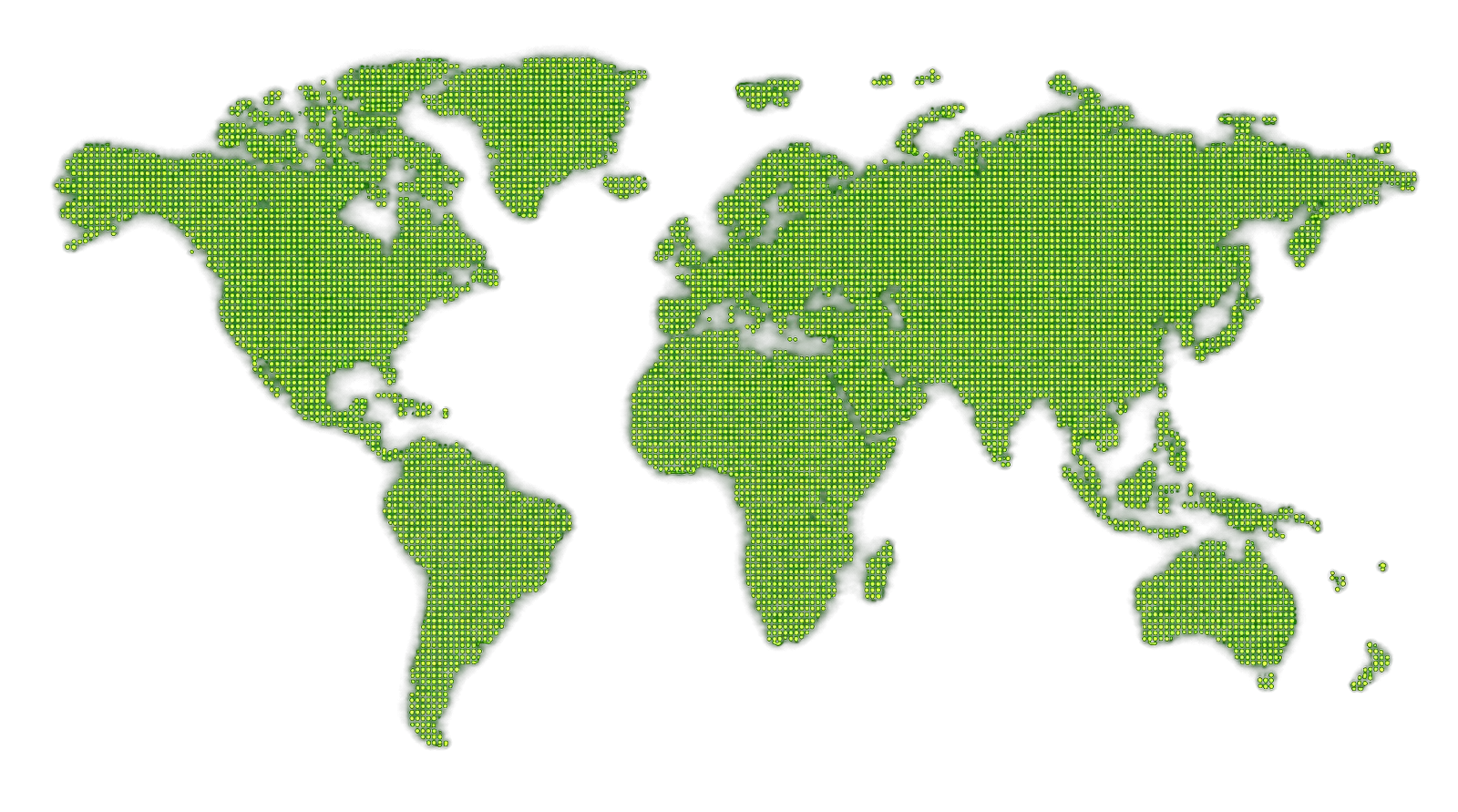 INOR global areas of operation shown across a dotted world map